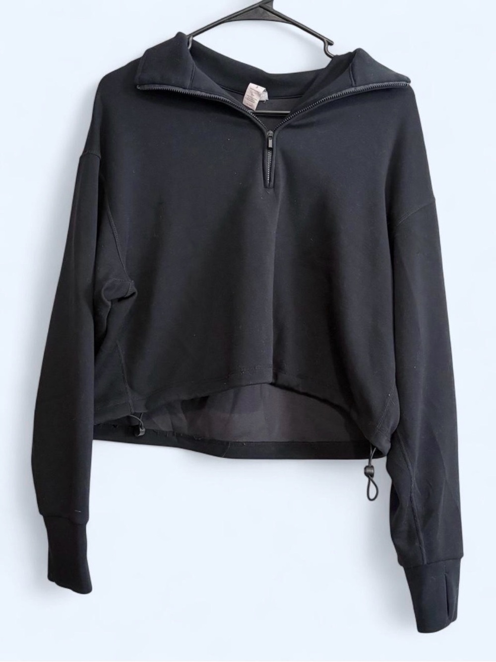 Yogalicious Black Half-Zip Cropped Pull Over